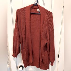 Universal Thread cardigan - perfect fall rust color. Fits true to size